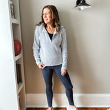 Ribbed Half-Zip Pullover