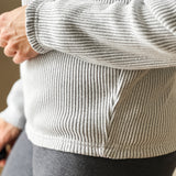 Ribbed Half-Zip Pullover