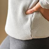 Ribbed Half-Zip Pullover