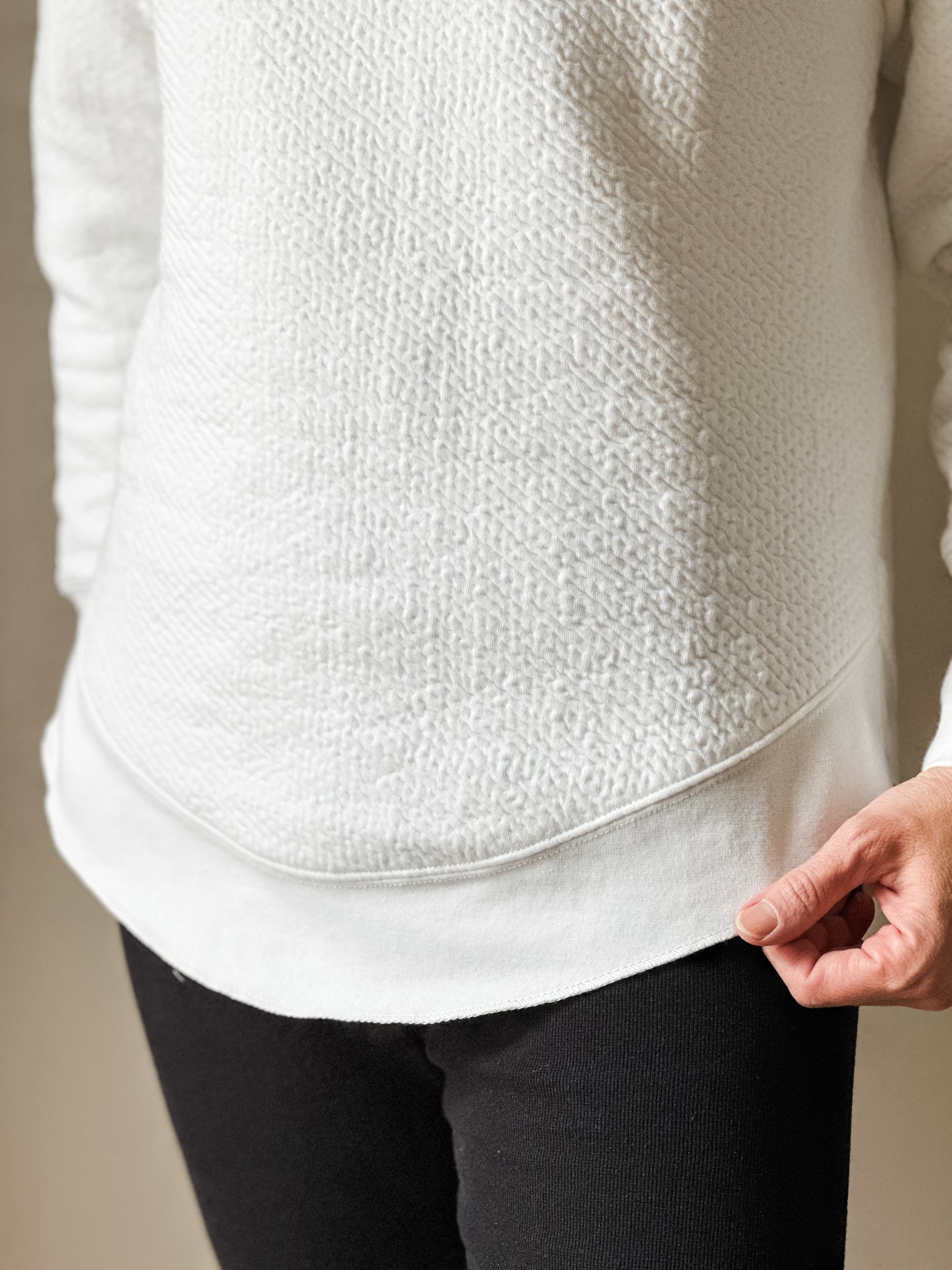 Quilted Half-Zip Mock Pullover