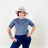 Elbow Sleeve Mock Neck