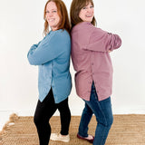 Side Button Terry Tunic