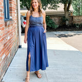 Cross Back Button Tank