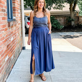 Cross Back Button Tank