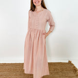 Front Button Maxi Dress