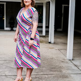 Knit Wrap Dress Midi