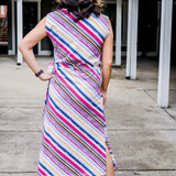 Knit Wrap Dress Midi