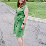 Knit Wrap Dress Mini