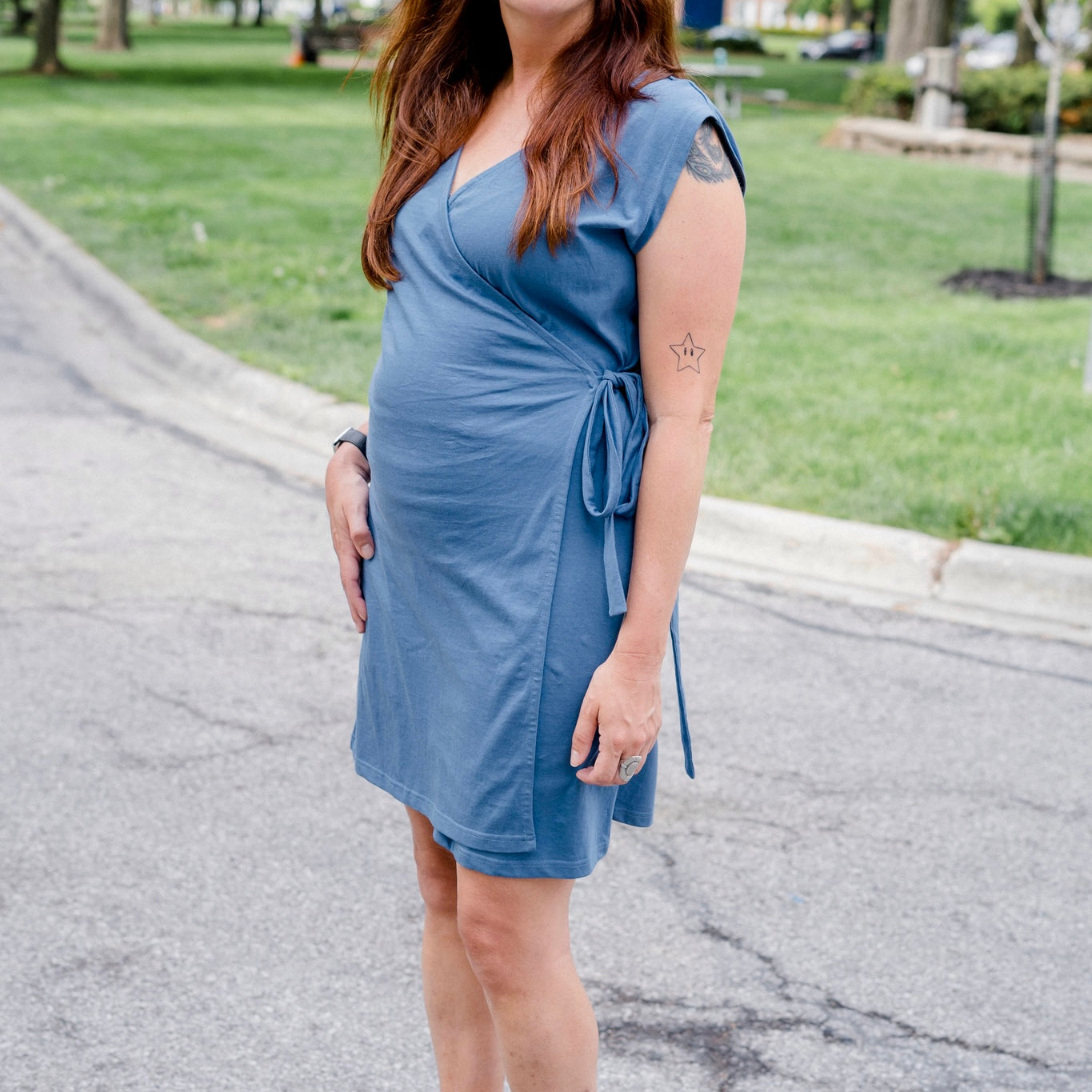 Knit Wrap Dress Mini