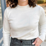 Long Sleeve Low Mock Top