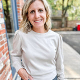 Puff Sleeve Pull Over Sweater