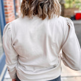 Puff Sleeve Pull Over Sweater