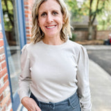 Puff Sleeve Pull Over Sweater