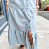 Button Front Tiered Dress