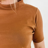 Elbow Sleeve Mock Neck