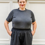 Elbow Sleeve Mock Neck