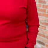 Button Mock Neck Pull-Over