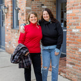 Button Mock Neck Pull-Over