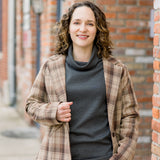 Ponte II Long Sleeve Mock Neck with Cuff and Pant - Charcoal