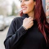 Ponte II Long Sleeve Mock Neck with Cuff and Pant - Black