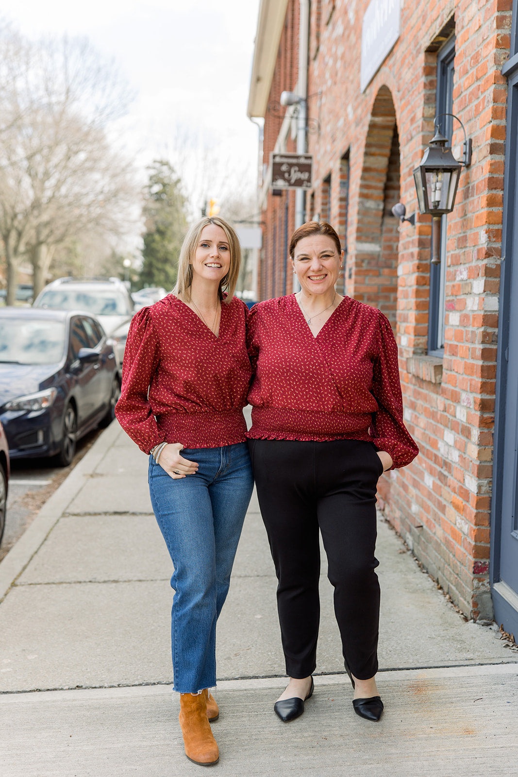 V-Neck Smocked Blouse