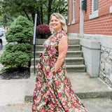 Band Collar Maxi Dress