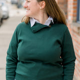 Button Mock Neck Pull-Over