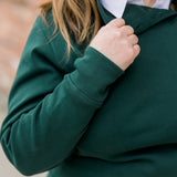 Button Mock Neck Pull-Over