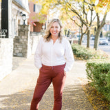 Ruffle Collar Knit Blouse