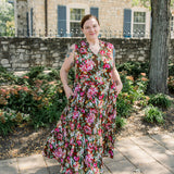 Band Collar Maxi Dress