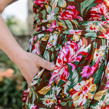 Band Collar Maxi Dress