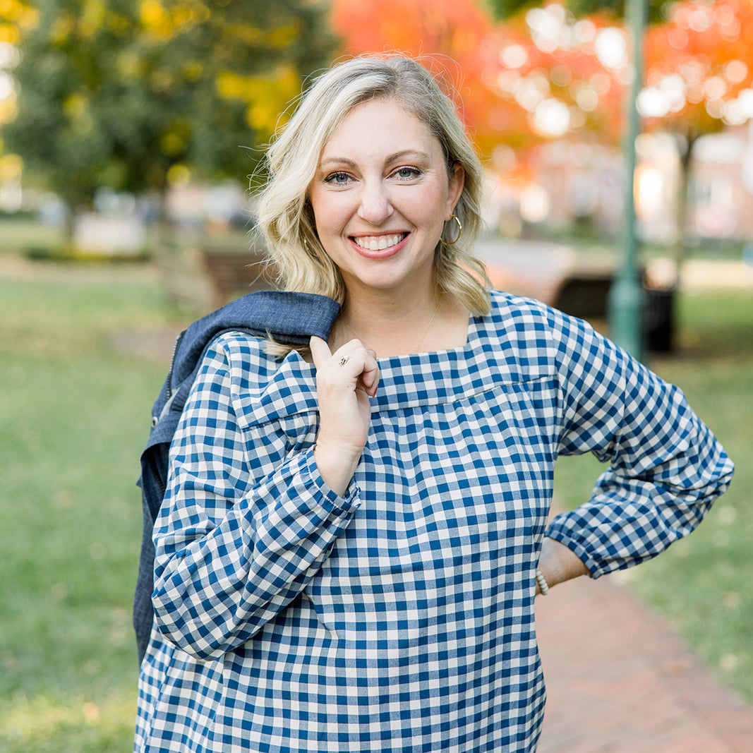 Long Sleeve Woven Square Neck Top