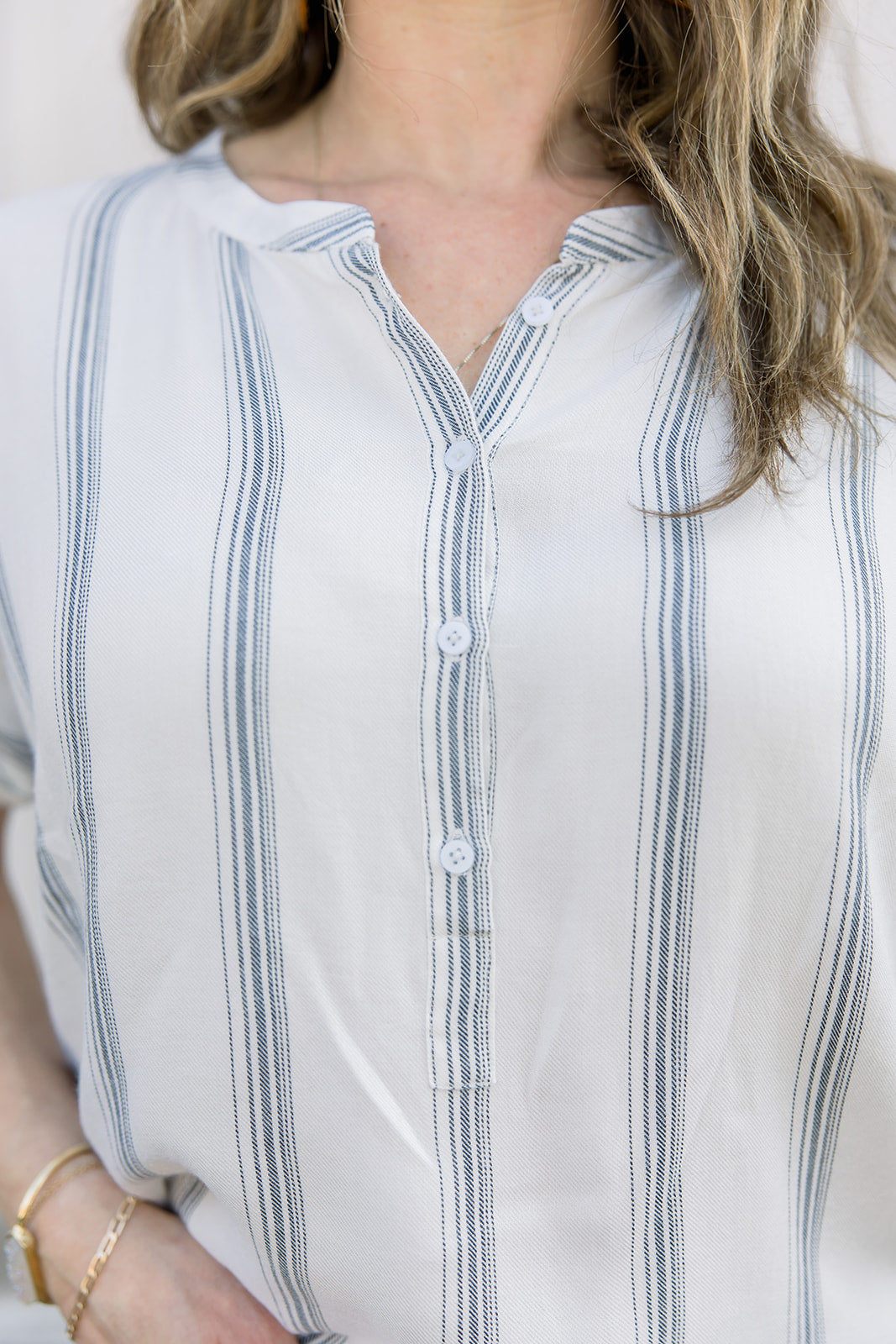 Button-Up Tunic Top
