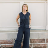 Sleeveless Woven Jumpsuit