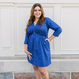 Tux Pleat Mini Dress