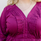 Tux Pleat Mini Dress