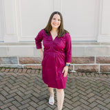 Tux Pleat Mini Dress