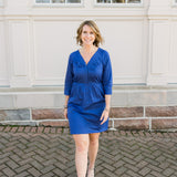 Tux Pleat Mini Dress