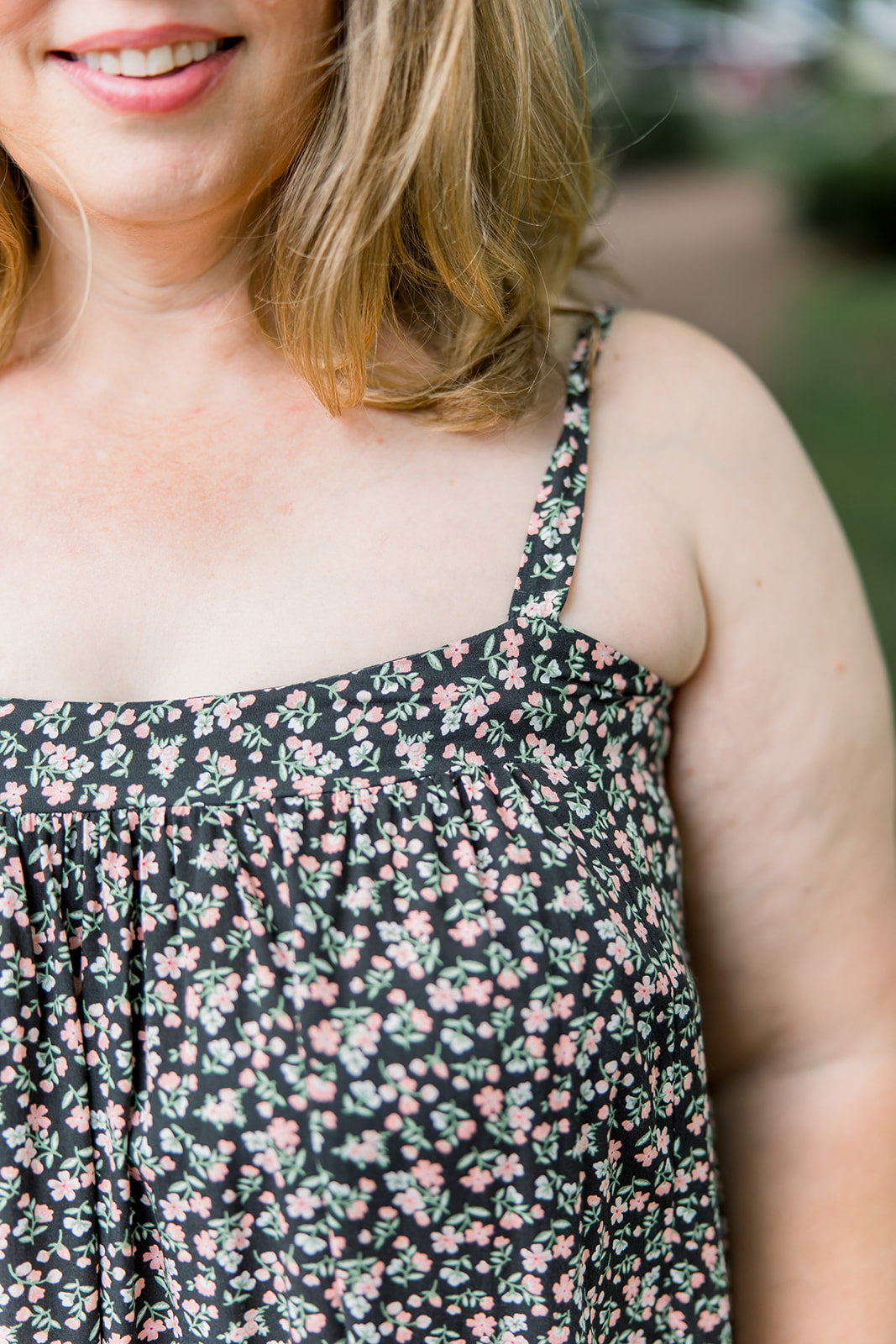 Tiered Maxi Dress - Black Floral