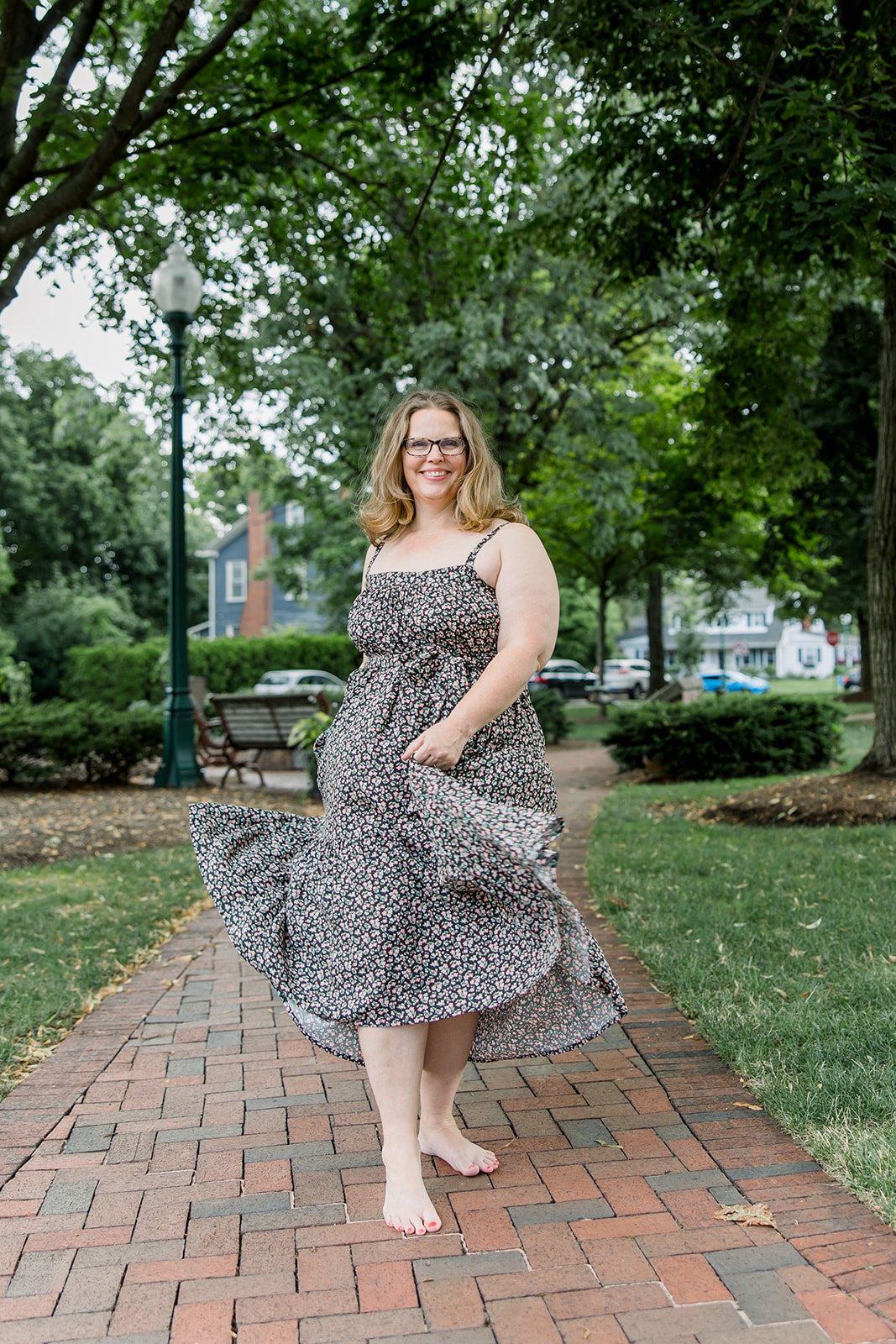 Tiered Maxi Dress - Black Floral