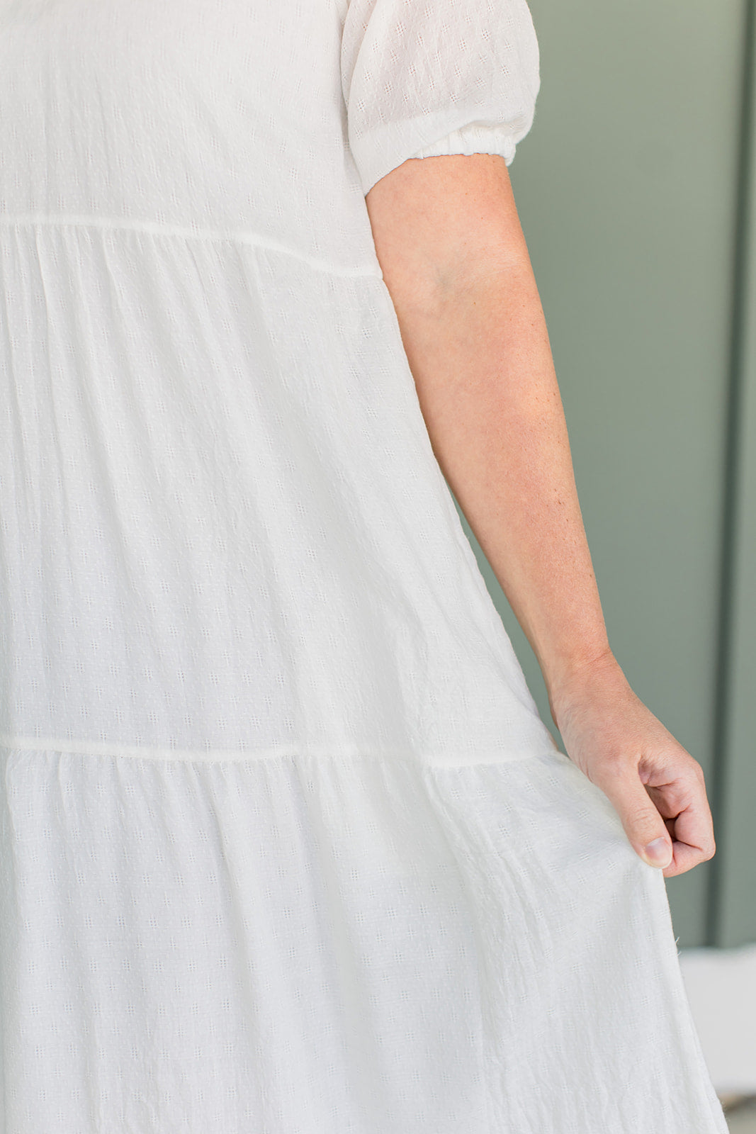 Short Sleeve Woven Midi Dress