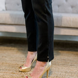 Ponte Sleeveless Mock Neck and Pant- Black