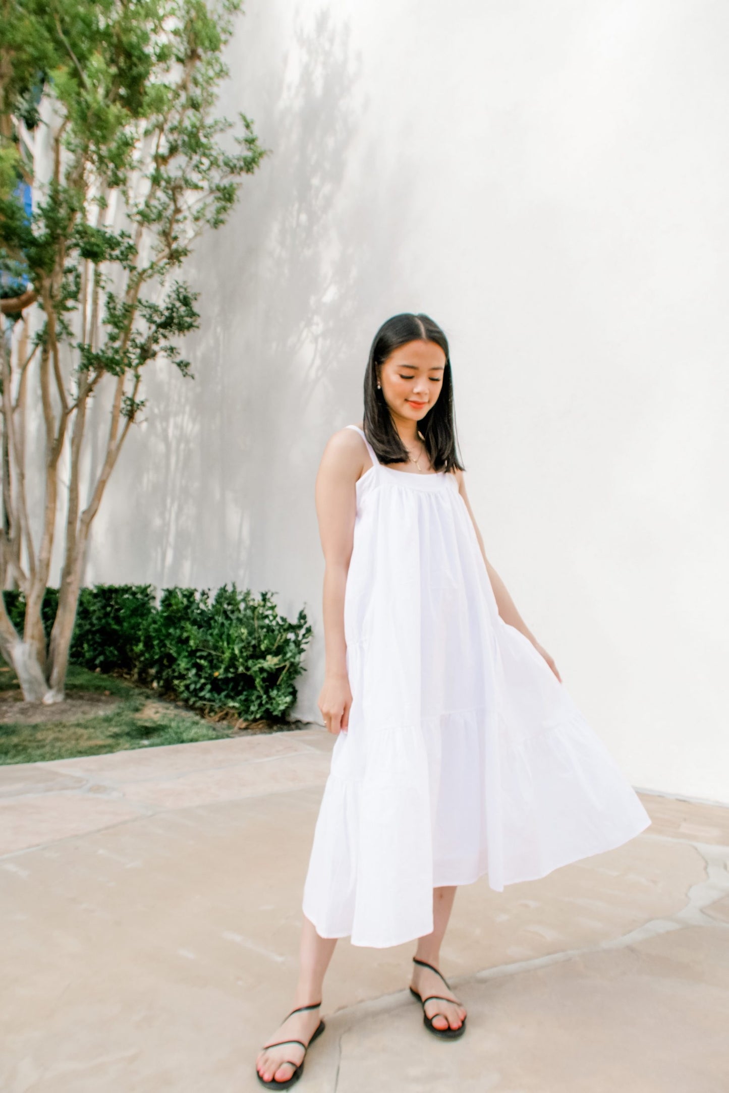 Summer Tiered Maxi Dress - White