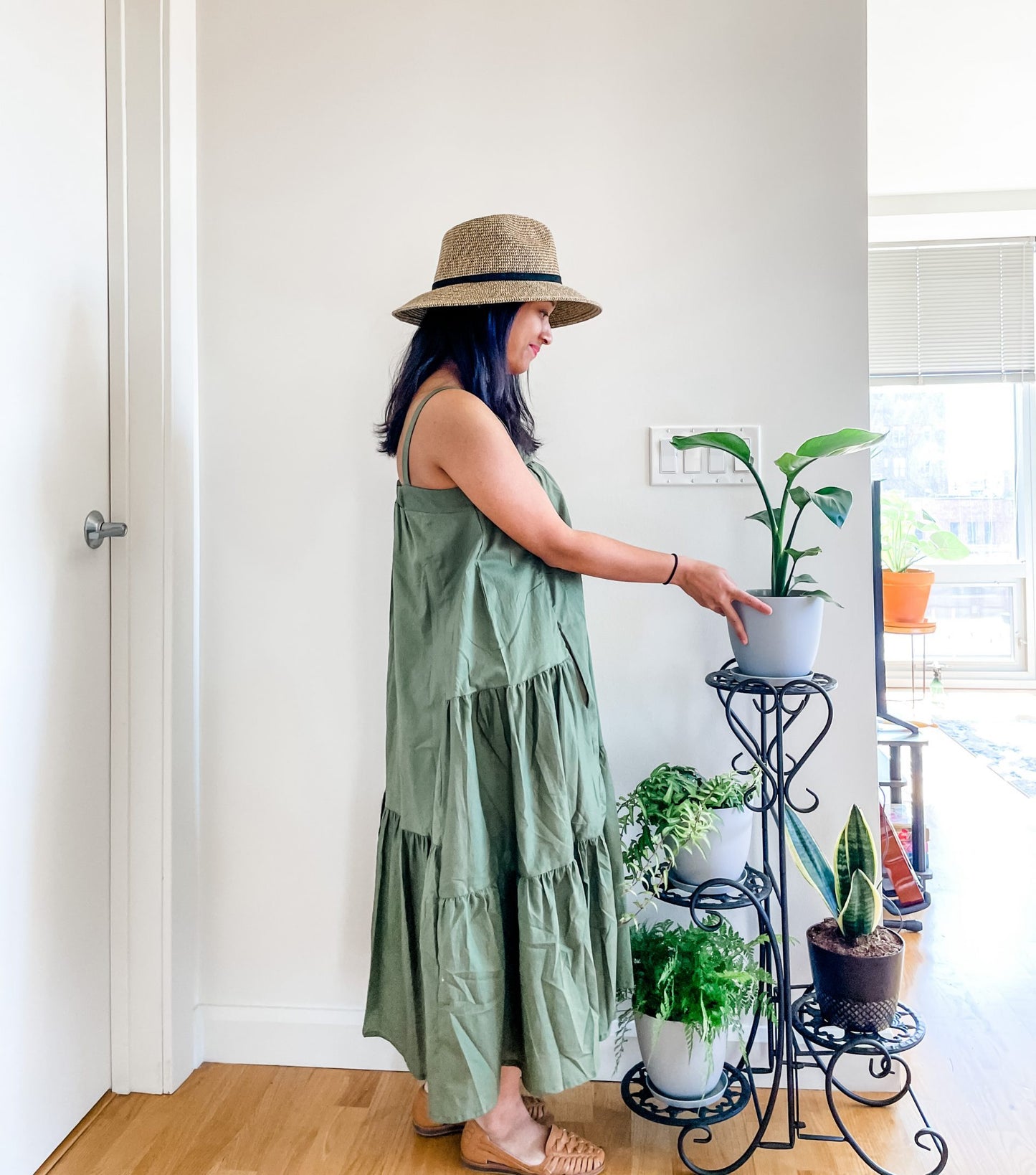 Summer Tiered Maxi Dress - Pressed Olive