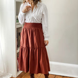 Ruffle Collar Knit Blouse