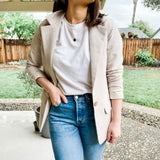 Woven Blazer - Oatmeal