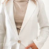 Woven Blazer - Soft White