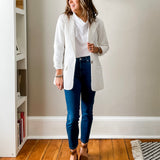 Woven Blazer - Soft White