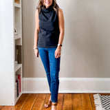 Sleeveless Mock Neck - Black