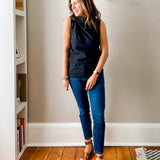 Sleeveless Mock Neck - Black